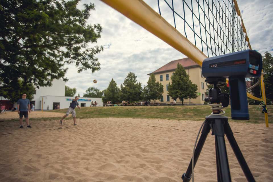 Messung eines Volleyballspiels