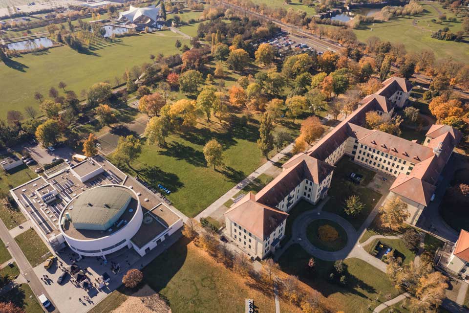 Luftaufnahme vom Campus