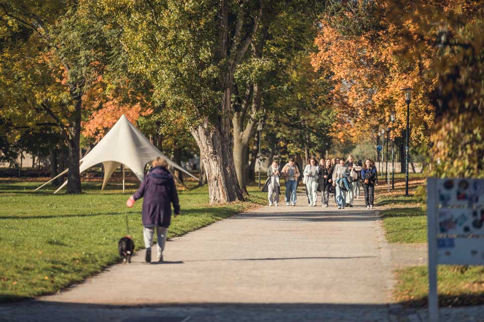 Studierende auf dem Campus